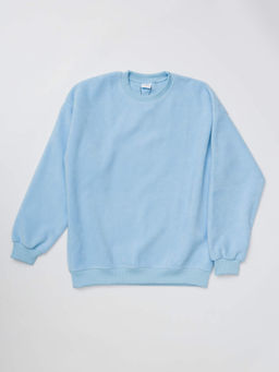 Женский костюм, интерсофт, свитшот и брюки прямые со стрелками, голубой - Knitka wear фото 2