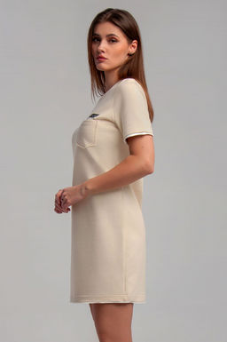 Арт. 8502 Платье женское 42-48 (4 шт) Цвет:бежевый