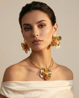 Комплект: колье-обруч и серьги