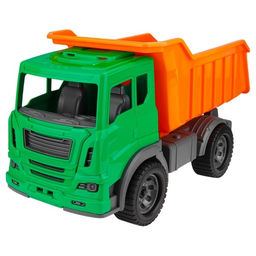 Самосвал "Мирослав" 40см, зеленая кабина, оранжевый кузов (И-0803) в пакете