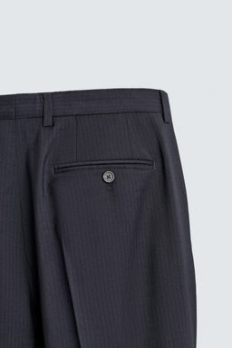 PANTAL?N TRAJE RAYA DIPLOM?TICA 100% LANA / Marino - Zara фото 8