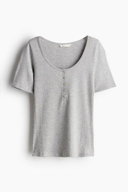 Camiseta de canale con cuello panadero - H&m фото 4