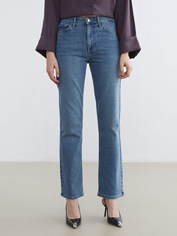 Straight Fit Kad?n Jean Pantolon