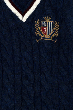 U. S. Polo Assn / Темно-синий свитер с v-образным вырезом для мальчика - U.s. polo assn фото 3