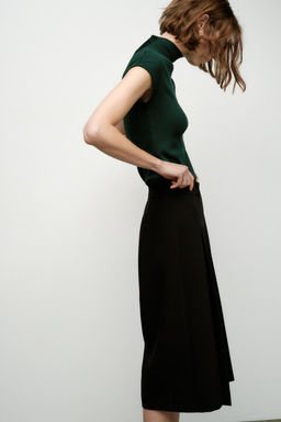 RIBBED HIGH NECK T-SHIRT - Zara фото 18