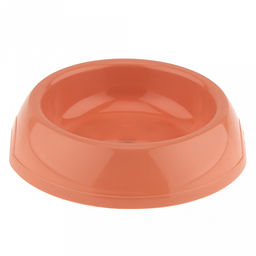 Миска для кормления животных Эффи пластмассовая 0,2л, д14,5см, h3,5см, терракотовый (Россия) - Pet toys фото 2