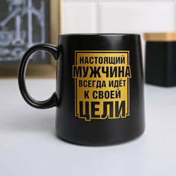 Кружка чайная керамическая Настоящий мужчина, 380 мл