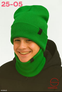 Набор 2в1 шапка двойной и снуд двойной - Bruno фото 4