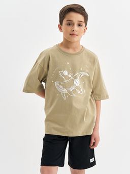 Футболка для девочки цвета хаки с принтом - Kogankids фото 28