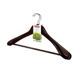 Набор вешалок дерев., 2 шт., с расшир. плеч. и переклад., 44.5*23*5.8 см, кор. цвет, шт - Valiant фото 6