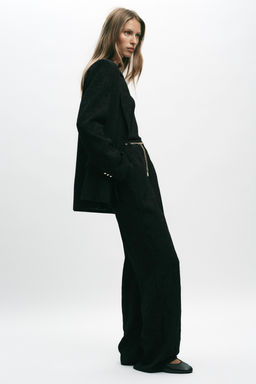 JACQUARD TROUSERS WITH CHAIN BELT - Zara фото 3