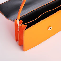 Сумка-багет на клапане, цвет оранжевый - Nazamok фото 8