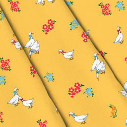 Скатерть 180х145см "Гуси", длина стола до 140см, на 6 персон, рогожка 186/м2, хлопок 100%, упаковка классическая 28х41см, "Домашняя мода" (Россия)