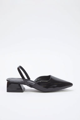 Trendyol Shoes Siyah Rugan Sivri Burun Kad?n Blok Topuklu Ayakkab? TAKSS25TO00090 - Trendyolmilla фото 3