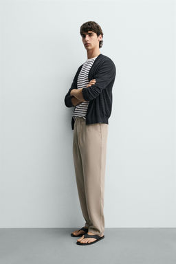 PANTAL?N FLUIDO RELAXED FIT / Tostado