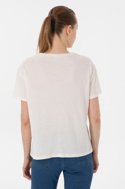 Kad_n Krem Ti__rt Sepette S_rpriz _ndirim - U.s. polo assn фото 5