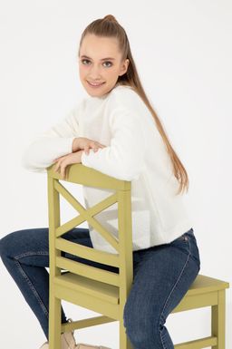 U. S. Polo Assn Женская кремовая водолазка с воротником - U.s. polo assn фото 3