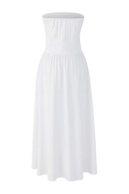 Beyaz Duz Maxi Dokuma Elbise TWOSS25EL00907 - Trendyolmilla фото 6