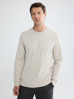 Bisiklet Yaka Uzun Kollu Erkek Ti??rt