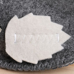 Тапочки для бани Листок серые, войлок - Добропаровъ фото 3