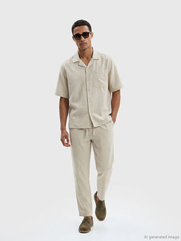 Брюки Regular Fit мужские с эффектом льна