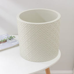 Кашпо для цветов со вставкой «Этна», 9.5 л, d=28 см, h=27 см, белое