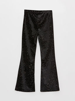 Beli Lastikli ?spanyol Pa?a Kadife K?z ?ocuk Tayt - Waikiki фото 3