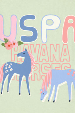 Зеленый пижамный комплект для девочек Неожиданная скидка в корзине - U.s. polo assn фото 6