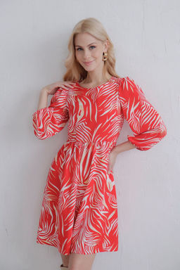 Платье красное с присборенной юбкой - Martichelli фото 10