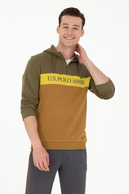 U. S. Polo Assn Мужская толстовка цвета хаки с капюшоном - U.s. polo assn фото 15