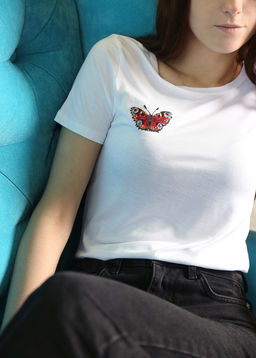 Набор для вышивания PANNA Живая картина JK-2198 Бабочка Павлиний глаз 7.5 х 5 см