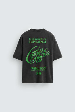 WASHED TEXT T-SHIRT - Zara фото 15