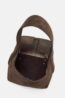 SUEDE MINI BUCKET BAG - Zara фото 12