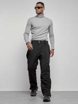 Полукомбинезон утепленный мужской зимний горнолыжный черного цвета 7431Ch - Colannia фото 42