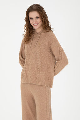 Женский свитер песочного меланжа - U.s. polo assn фото 8