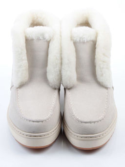 04-5603-9 MILK Ботинки зимние женские (натуральная кожа, 100% шерсть)