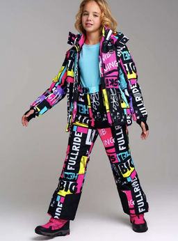 32321195 Комплект с полиуретановым покрытием для девочек: куртка, брюки