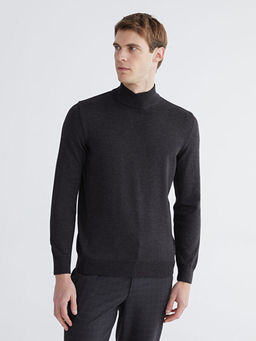 Yar?m Bal?k?? Yaka Erkek Triko Kazak