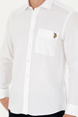 U. S. Polo Assn Мужская белая рубашка с длинным рукавом - U.s. polo assn фото 13