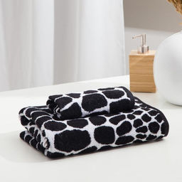 Полотенце махровое Этель ЧБ Змея, пестроткань, 30х60 см  фото 4