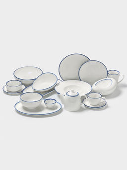 Тарелка десертная Magistro Blue Lagoon, d=21.5 см, фарфор, белая