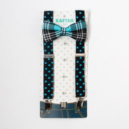 Набор детский подтяжки и галстук-бабочка«Звезда»