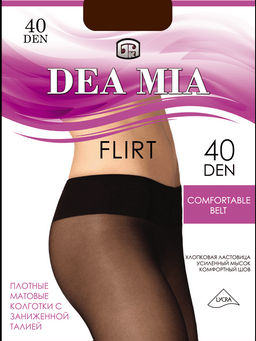 Колготки классические DEA MIA FLIRT 40 (заниженная талия) мокко