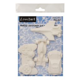 Заготовка для декорирования Love2art ВА-07 Набор заготовок для декорирования гипс 21 х 16 х 2 см 4 шт Игровой
