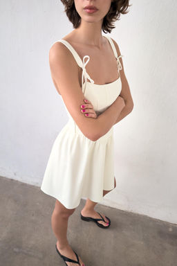 VESTIDO CORSETERO VOLUMEN / Blanco - Zara фото 3