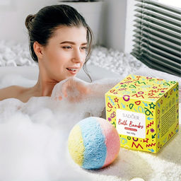 SADOER Бомбочка для ванны ароматическая с лимоном, 100гр