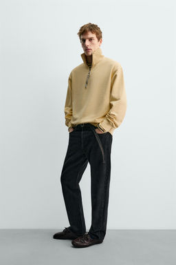AARON LEVINE X ZARA QUARTER-ZIP SWEATSHIRT WITH TAPE DETAIL  фото 4