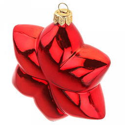 Елочная игрушка стеклянная Звезда 10х10х12см, зеркально-алый, в подарочной коробке (Россия) - Домашняя мода фото 5