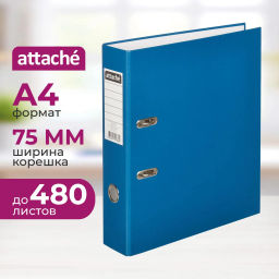Папка-регистратор Attache Economy, 75мм, cиний, ПБП1, карм.кор  фото 2