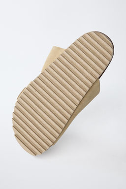 SANDALIA HEBILLAS PIEL / Marr?n Arena - Zara фото 7